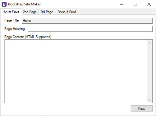 Bootstrap Site Maker
Another old program from 2014 or 2015.
