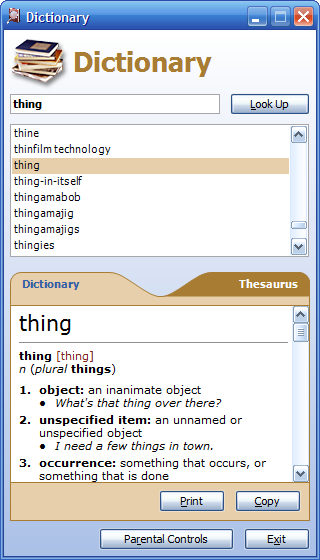 Microsoft Works 9 Dictionary
I pulled this up accidentally while doing homework, thought it looked cool.
